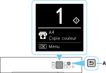 Écran d'attente de copie
